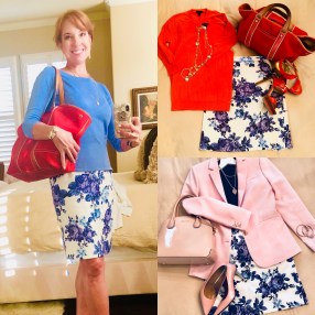 Blue & White Floral Skirt Options