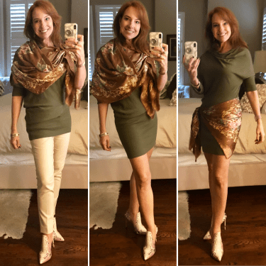 green sweater outfits