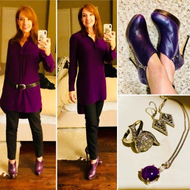 Purple David Peck tunic