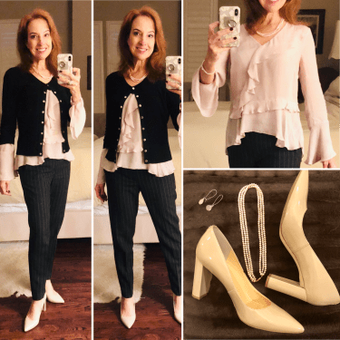 Tuesday rtr blush ruffle blouse